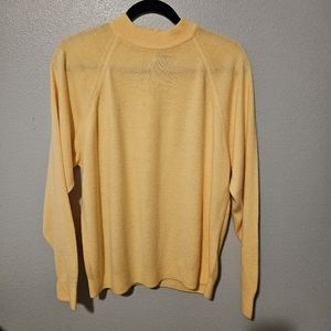 Vintage Designers Originals Sweater. Yellow Luxelon Acrylic, with zipper on back